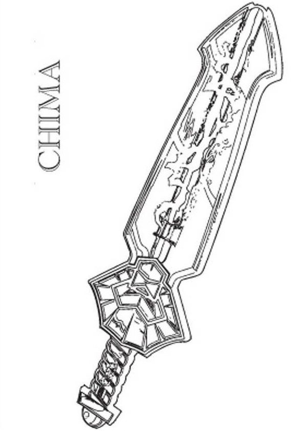 Print lego chima Lennox sword kleurplaat